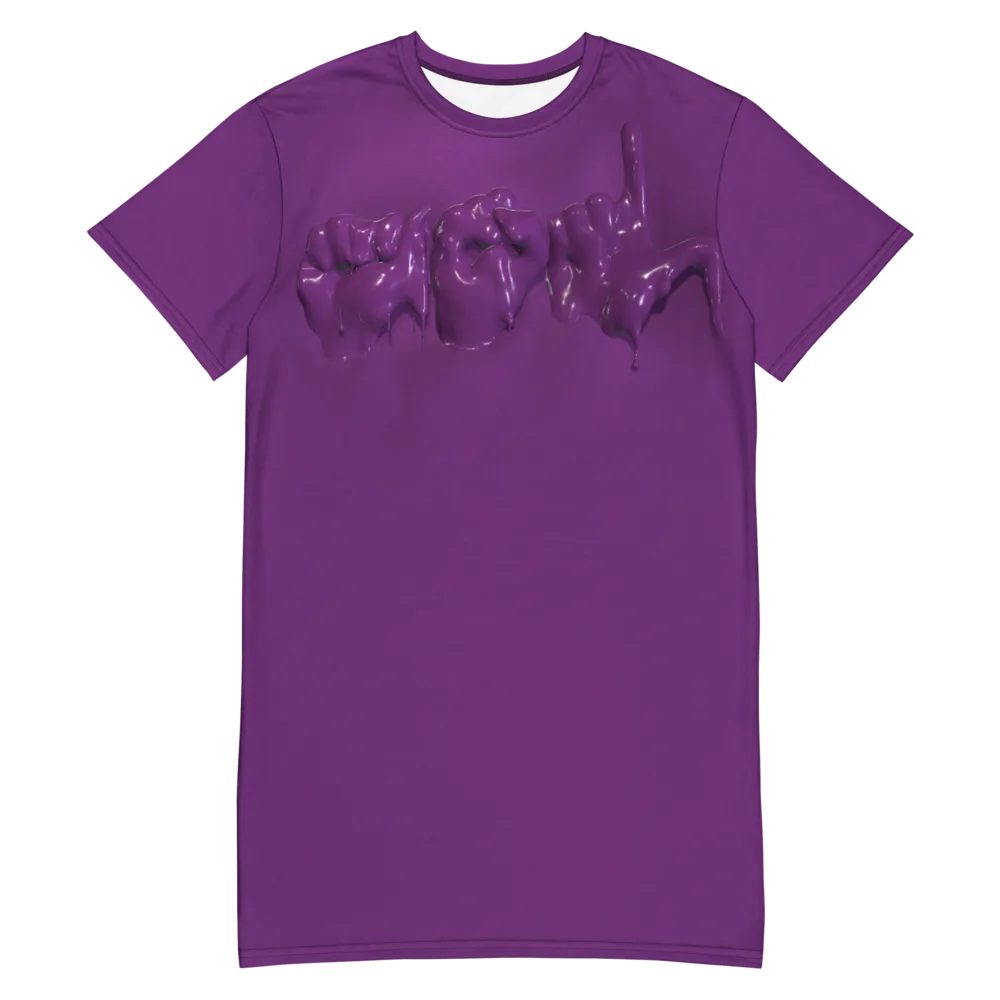 ASL DRIP t-shirt dress